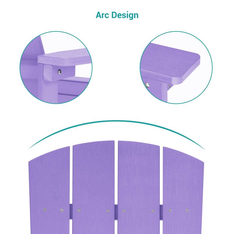 Bonosuki Weather-resistant Wood Outdoor Adirondack Chairs-Set of 4