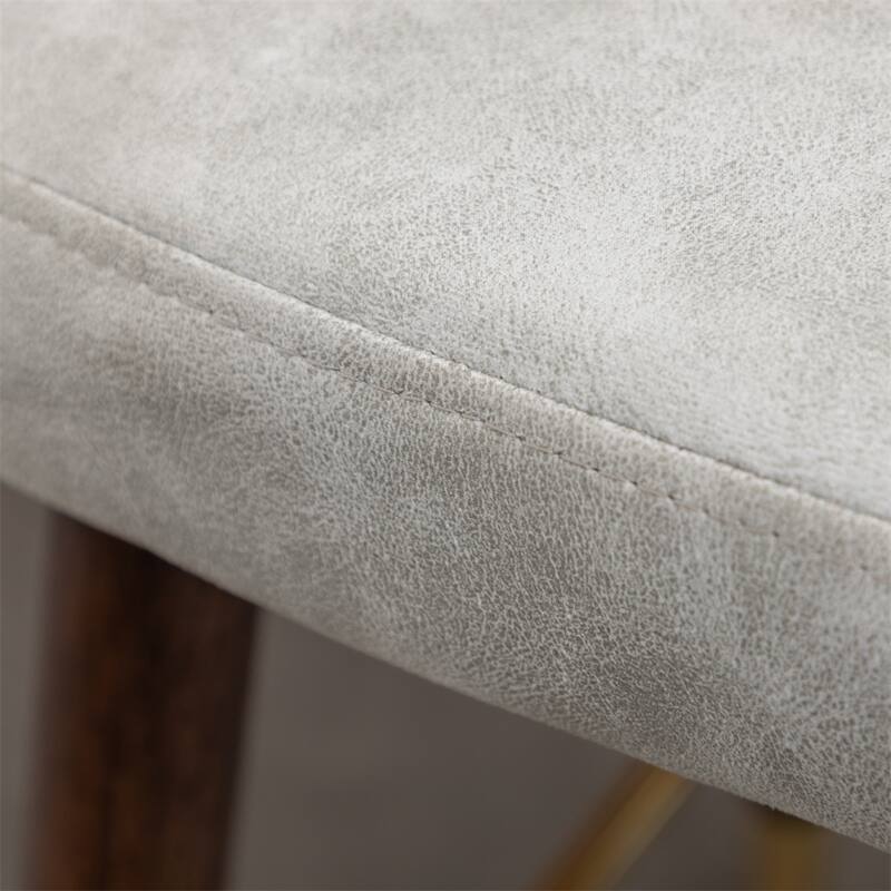 Modern Faux Leather Tufted Nailhead Trim Counter Stool Set of 2