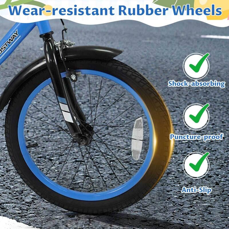 Costway 14" Kids Bike with Removable Training Wheels Adjustable Seat & - See Details