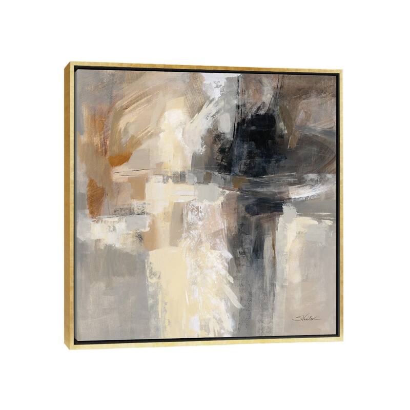 iCanvas "Wings" by Silvia Vassileva Framed - Gold - 12x12