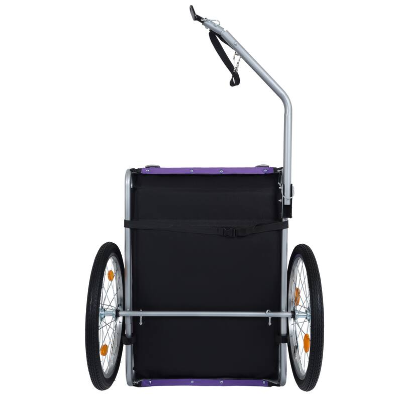 Large Folding Bike Trailer For Dogs - 66lb Capacity All-Terrain Pet Carrier, Durable Steel Frame For Cycling