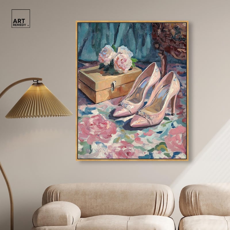 Shoes and the Roses Canvas by Art Remedy