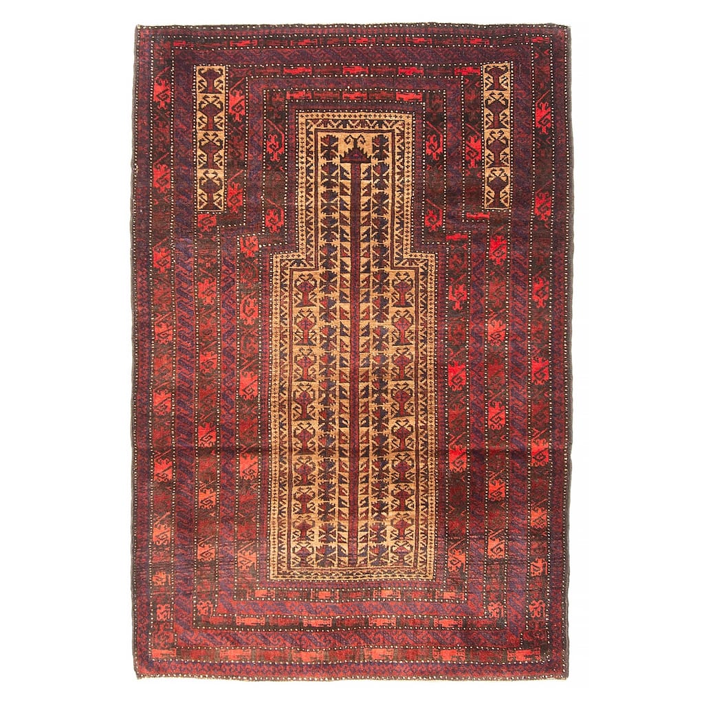 Teimani Tan Rug 3'1" x 4'8" - 3'1 x 4'8