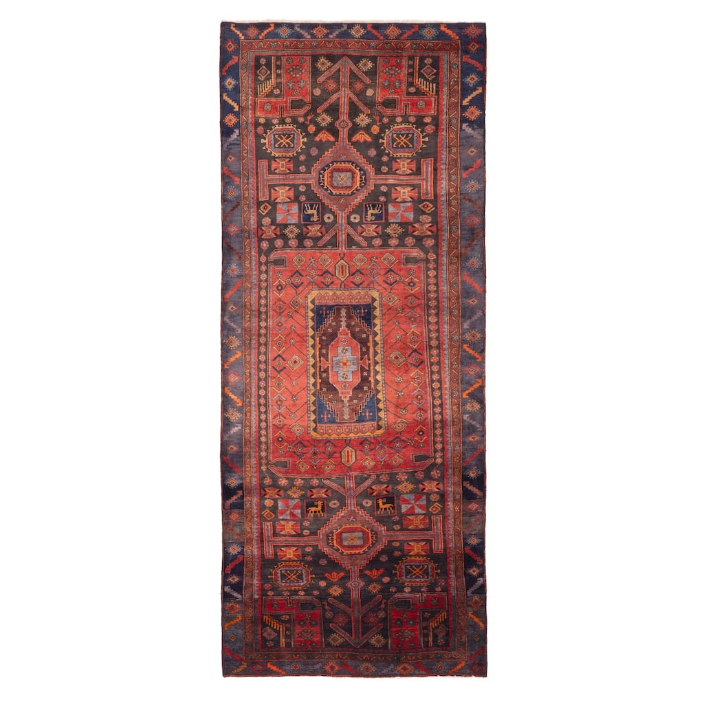 ECARPETGALLERY Hand-knotted Konya Anatolian Black, Red Wool Rug - 4'2 x 10'6