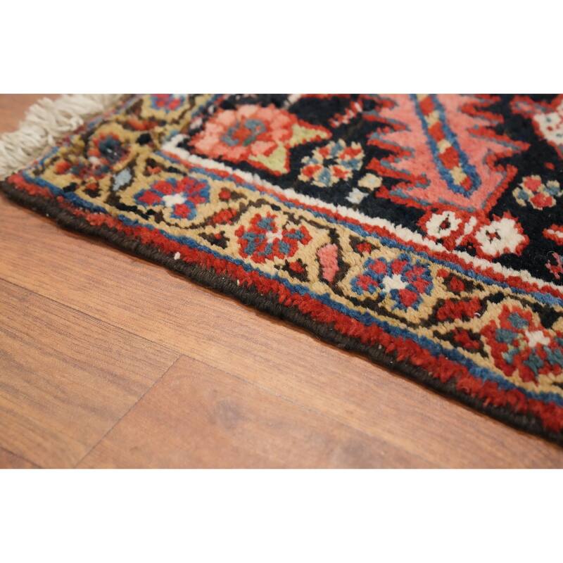 Hand Knotted Oriental 100% Wool Carpet Traditional Medallion Oranges & Rust Heriz (serapi) Area Rug - 11' 11'' X 8' 11''
