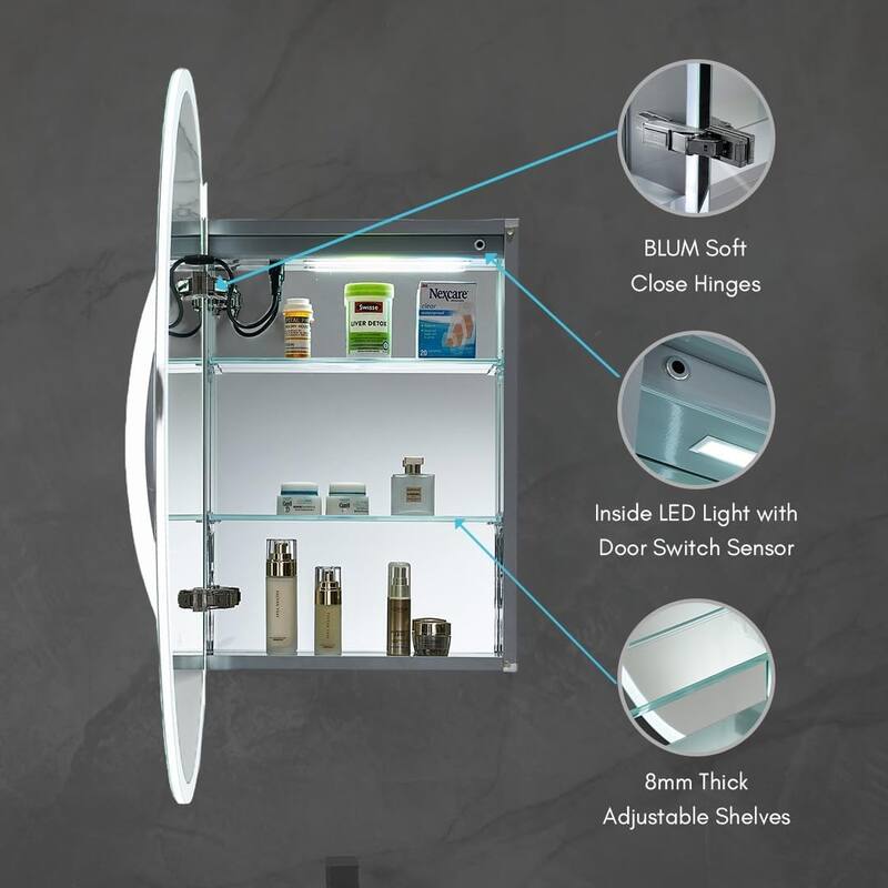 Lighted Bathroom Medicine Mirror Cabinet