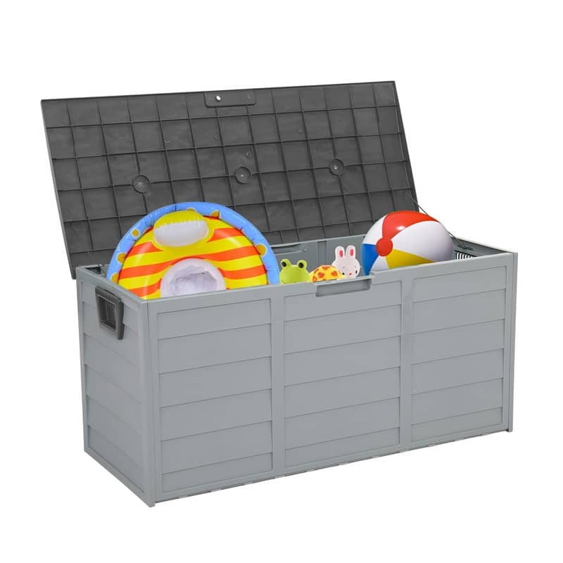 75 Gal 260L Outdoor Garden Plastic Storage Box Grey