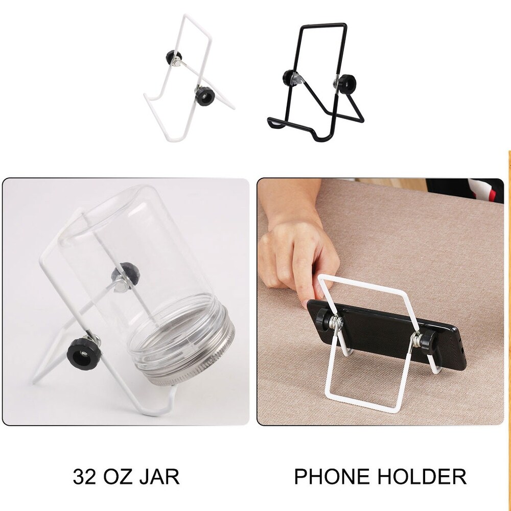 Unique Bargainsmason Jar Seed Sprouting Stands Metal Sprouting Canning Holder White 4 Pcs Dailymail