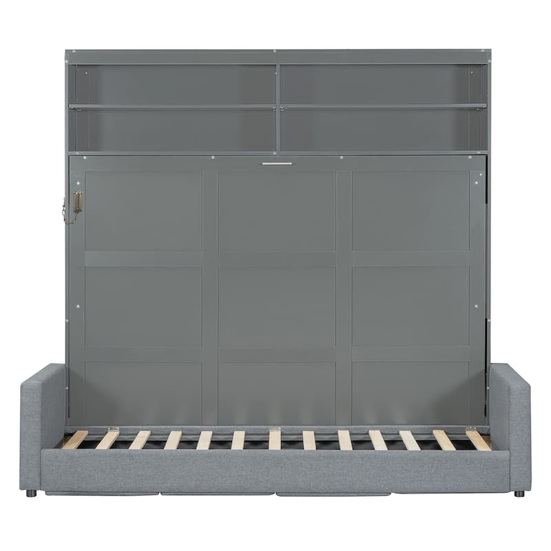 Queen Size Murphy Bed Wall Bed with Sofa