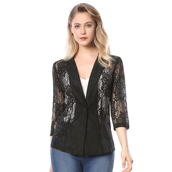 black lace blazer jacket