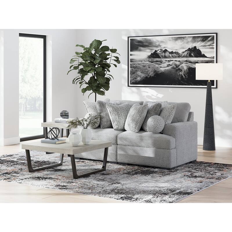 Signature Design by Ashley Snodoodle Gray 2-Piece Sectional - 82" W x 41" D x 40" H