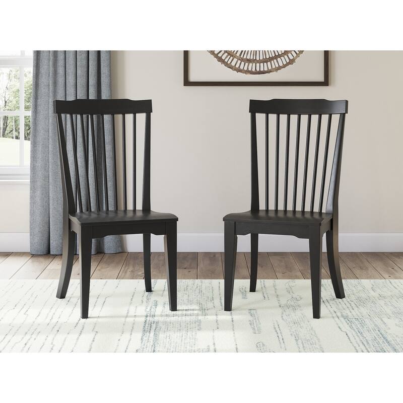 Signature Design by Ashley Chadworth Dining Chair (Set of 2) - 21"W x 23"D x 40"H - Black