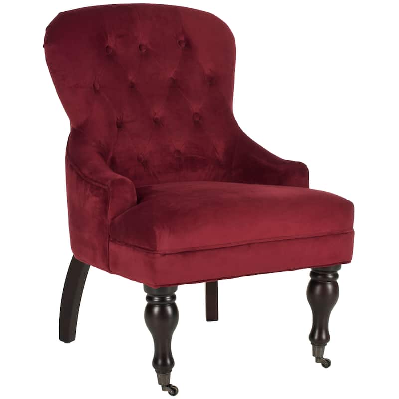 SAFAVIEH Chrissy Tufted Beige Petite Arm Chair - 23.6" x 28.7" x 34.6" - 24Wx29Dx35H