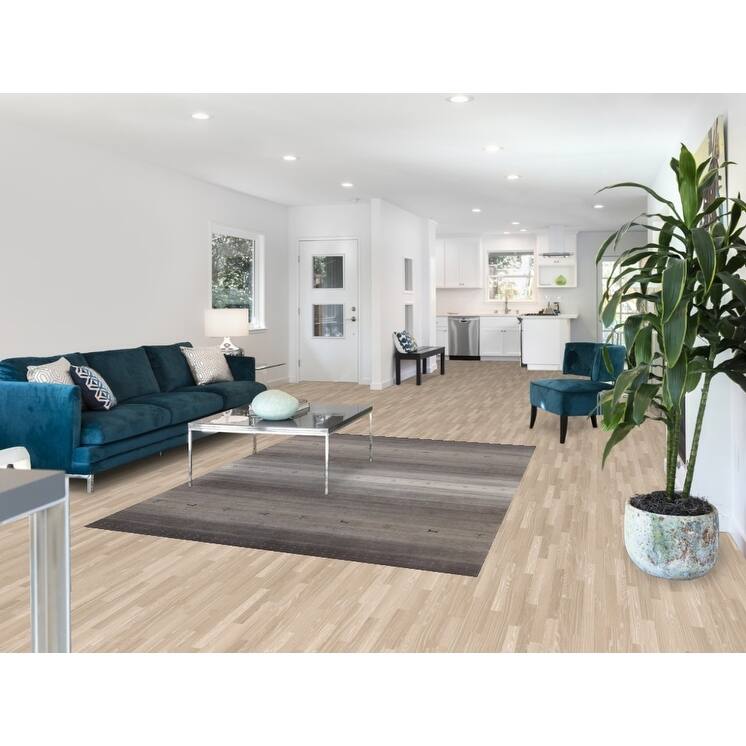 Striped Gabbeh Indian Area Rug Handmade Grey Tribal Wool Carpet - 5'6"x 7'6"