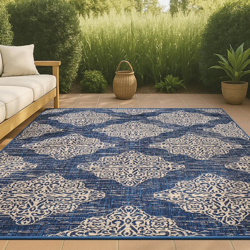 JONATHAN Y Arabesque Ornate Medallions Indoor/Outdoor Area Rug