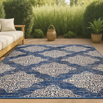 JONATHAN Y Arabesque Ornate Medallions Indoor/Outdoor Area Rug