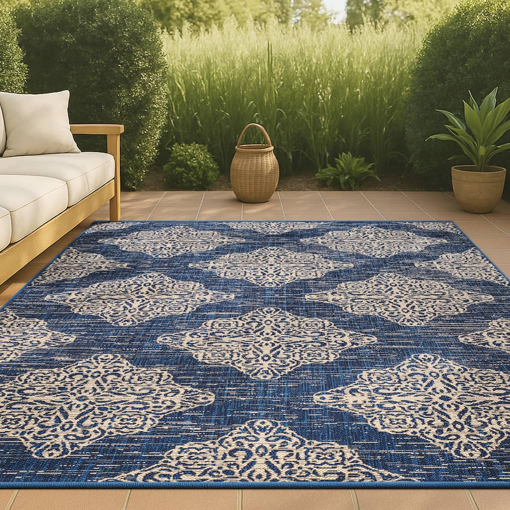 JONATHAN Y Arabesque Ornate Medallions Indoor/Outdoor Area Rug