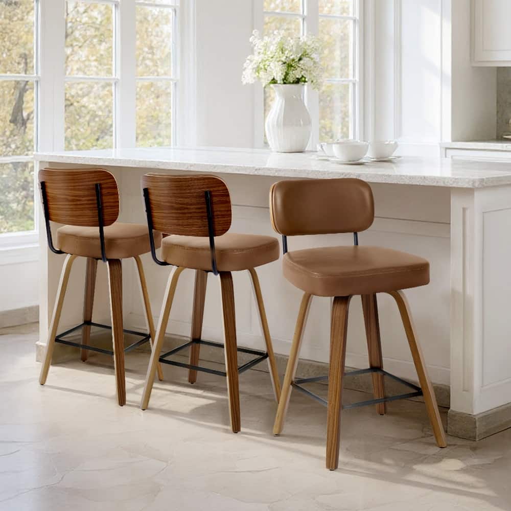 26"/29" Swivel Bar Stools/ Counter Stools with Bentwood Legs