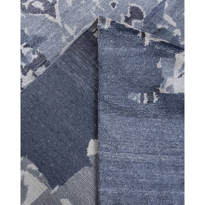 Modern One-of-a-Kind Hand-Knotted Area Rug - Ivory, 9' 3" x 12' 3" - 9' 3" x 12' 3"