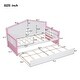 preview thumbnail 33 of 34, Charming House-shaped Design Wooden Daybed with Fence, Trundle and Smart Sensor Lights, Twin size