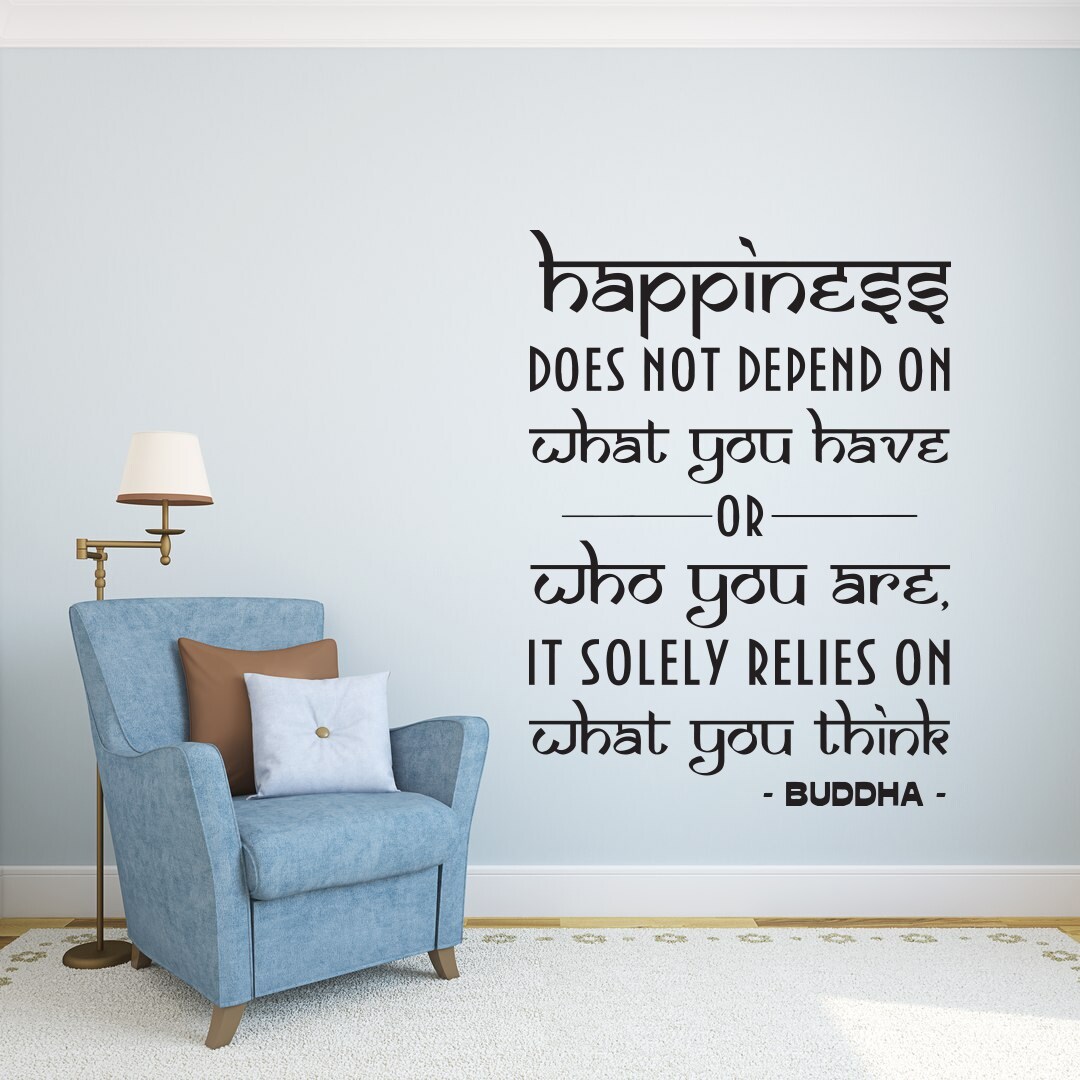 Wall Decals Quotes Happiness Vinyl Sticker Decals-image