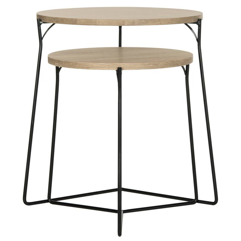 SAFAVIEH Marleen Mid-Century Stacking End Table - 19Wx19Dx21H - Light Brown