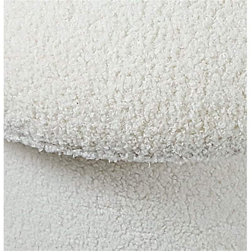 Cream Boucle Mushroom Upholstered Storage Ottoman