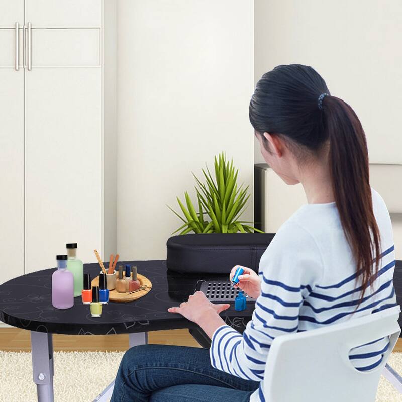 Portable MDF Manicure Table Spa Beauty Salon Equipment Desk with Dust Collector and Cushion