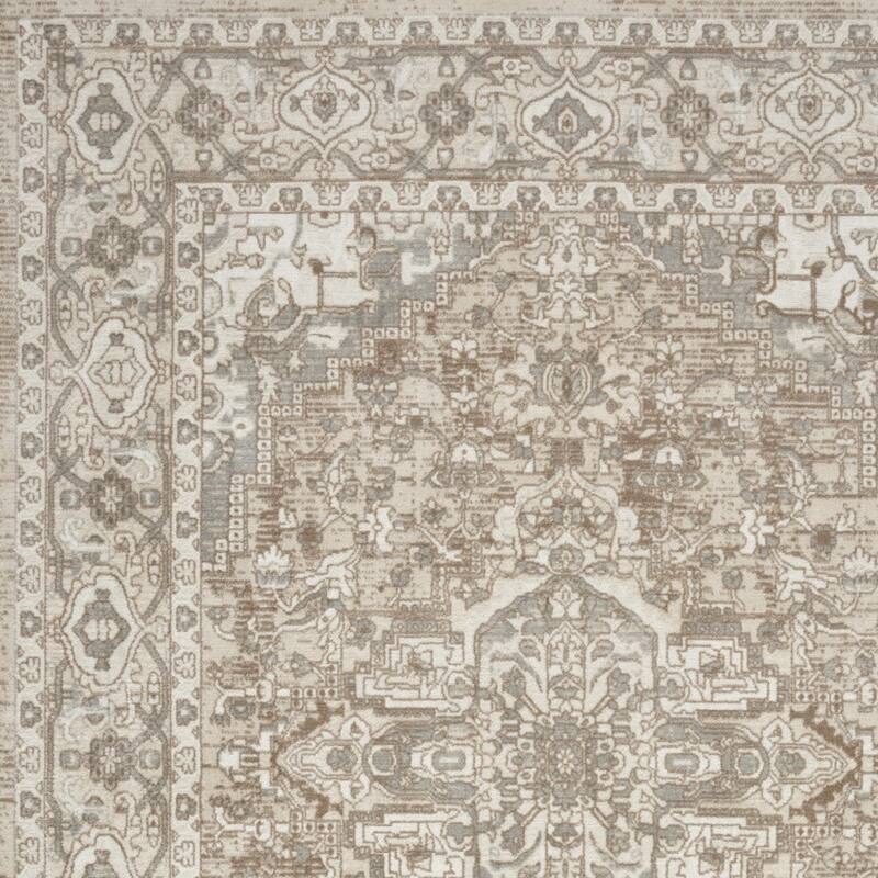Power Loomed Distressed Traditional Area Rug
