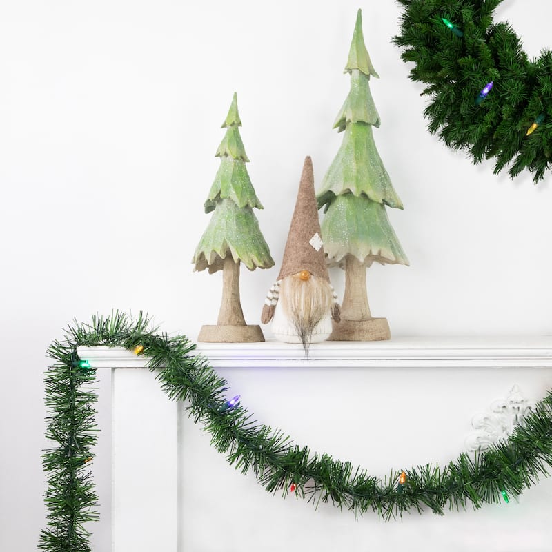 LED B/O Pine Artificial Christmas Garland 18' Multicolor Lights