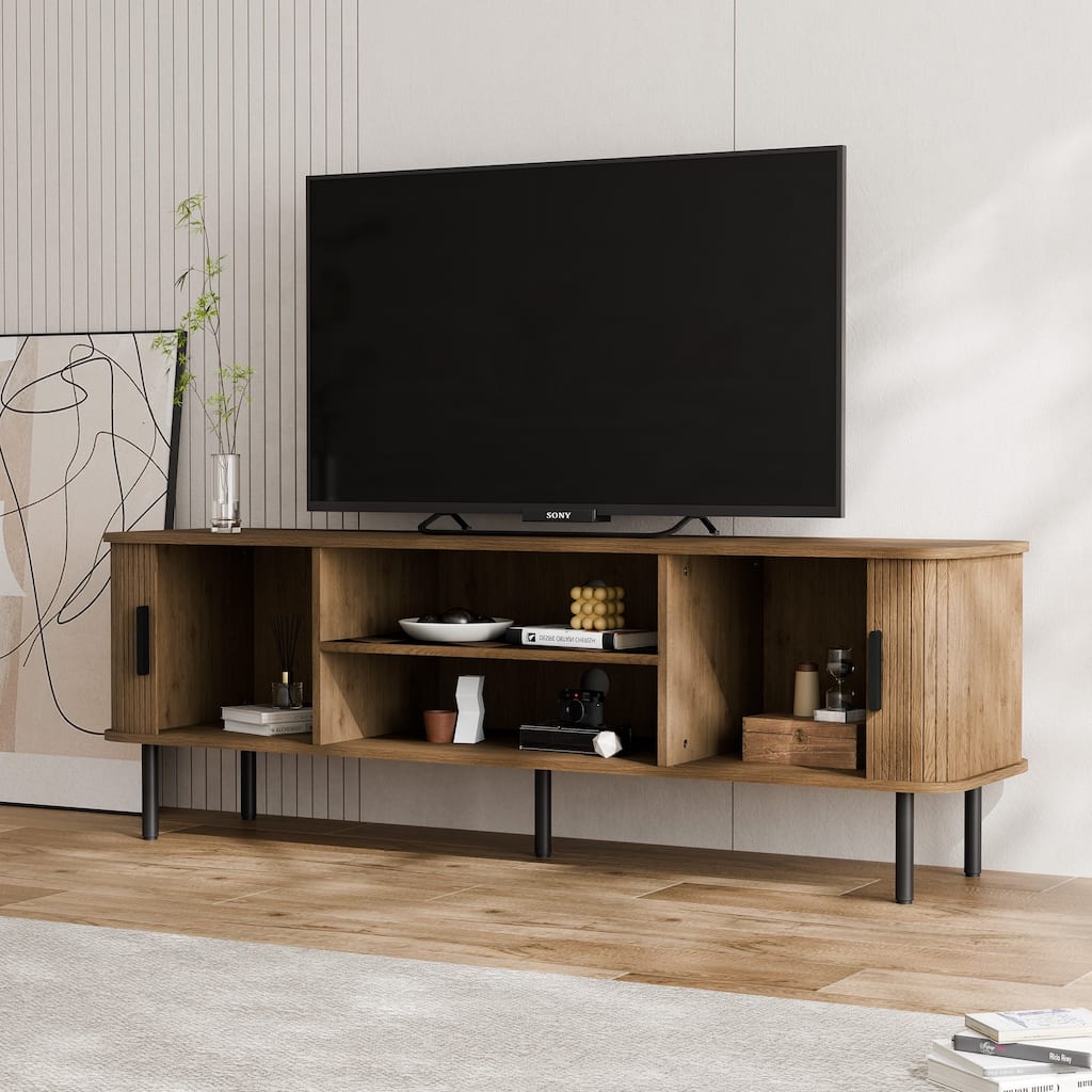 Tambour TV Stand Media Console for TVs Up to 55"