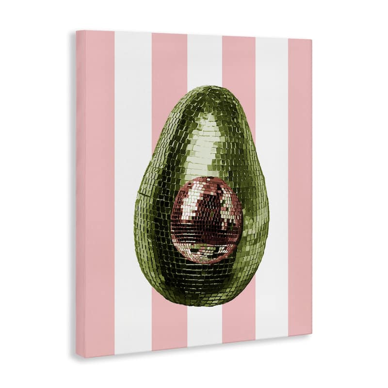 Stupell Disco Avocado on Pink Canvas Wall Art Design By Lil' Rue