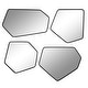 preview thumbnail 7 of 7, Uttermost Linneah Black Mirrors (Set of 4) - 12.125"W x 20.25"H x 1"D