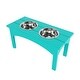 preview thumbnail 48 of 70, Elevated Pet Feeder with Stainless Steel Bowls - N/A Turquoise