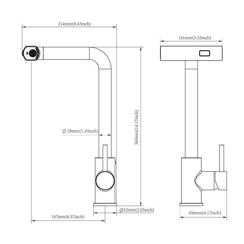 21 Inch Drop-in Single Bowl 16 Gauge Stainless Steel Kitchen Sink with Pull-Out Faucet in Brushed Nickel - 21'' x 20'' x 9''