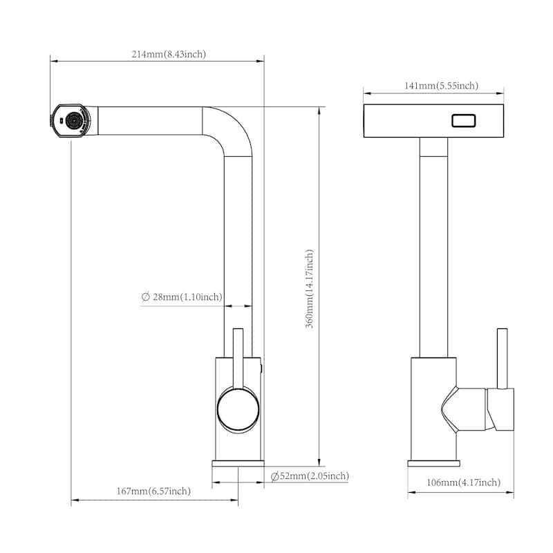 Drop-in Single Bowl 16 Gauge Stainless Steel Kitchen Sink with Pull-Out Faucet in Brushed Nickel