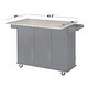 preview thumbnail 20 of 19, Simple Living 3-drawer Drop Leaf Kitchen Cart