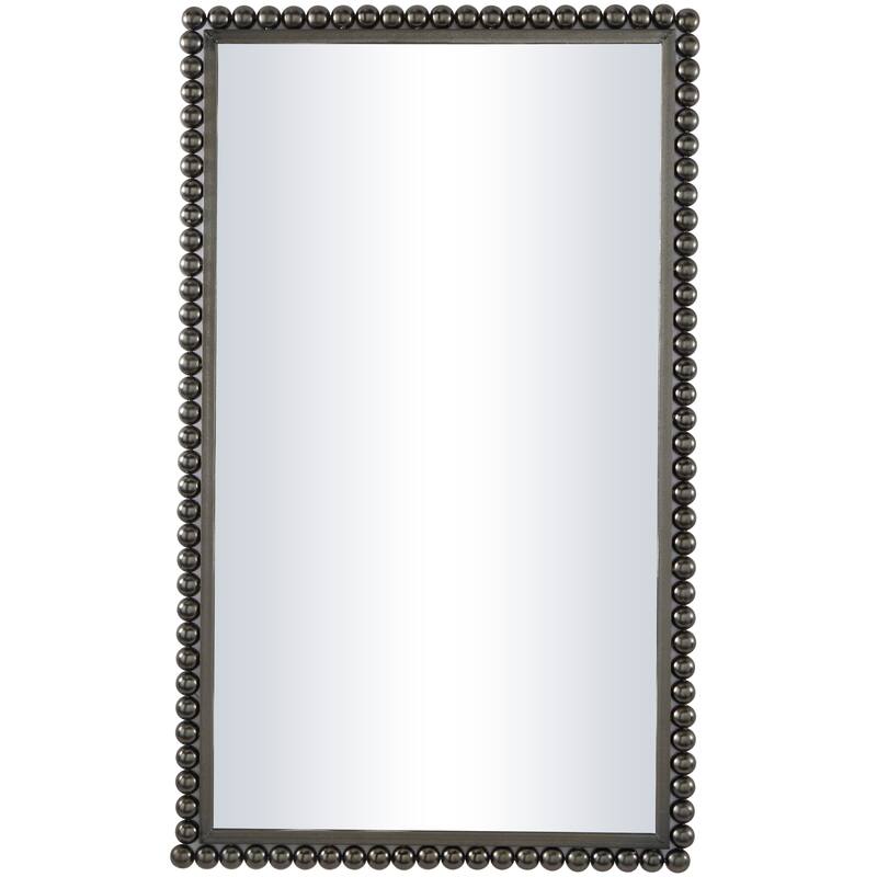 Metal Wall Mirror with Beaded Detailing - Gold or Black - CosmoLiving by Cosmopolitan
