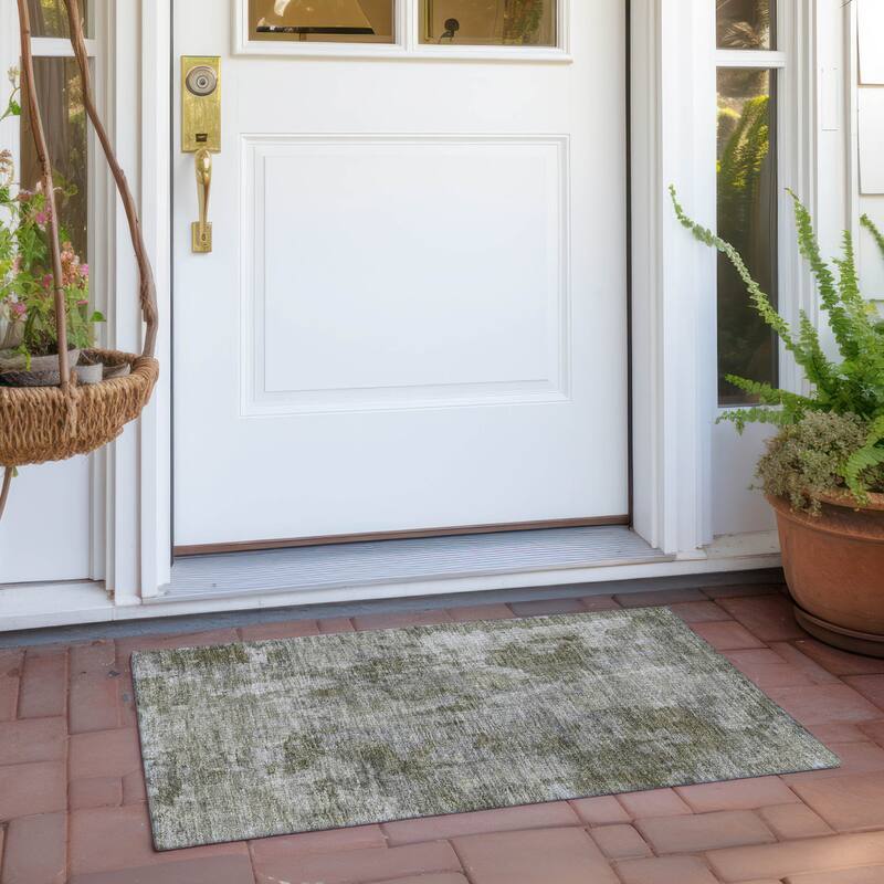Allus Unique Abstract Weather Resistant Timeless Fusion Outdoor Rug