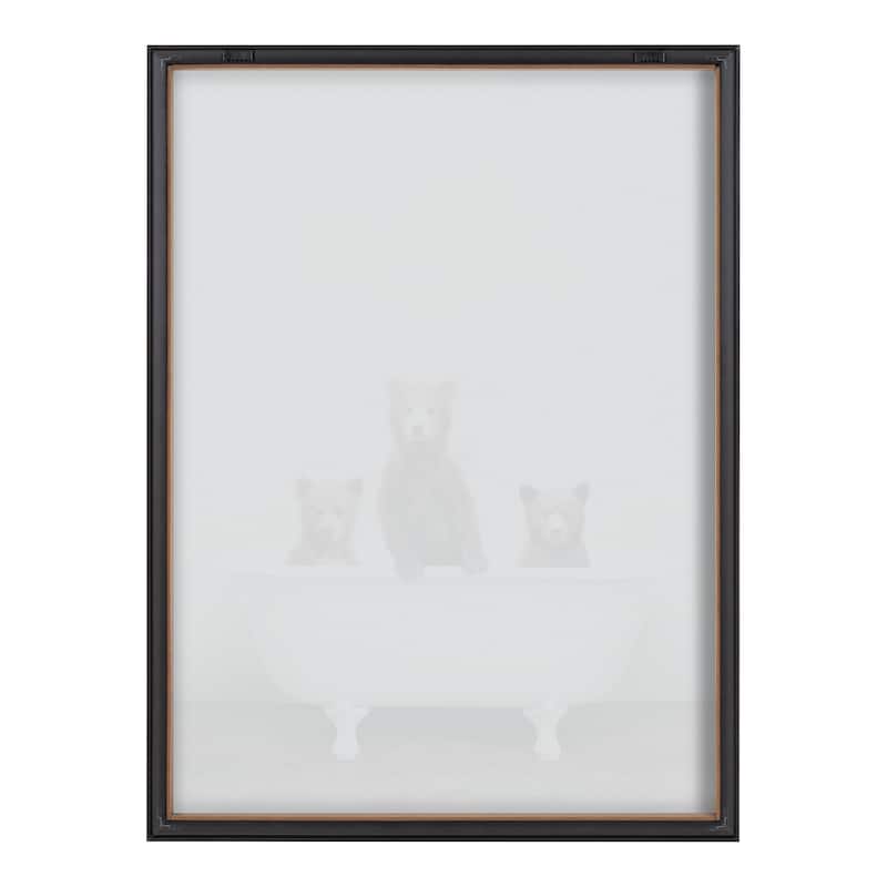 Kate and Laurel Blake Bears in Bathtub Printed Glass by Amy Peterson