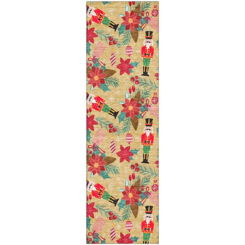 Premium Washable Super Soft Holiday Nutcracker Mayfield Rug