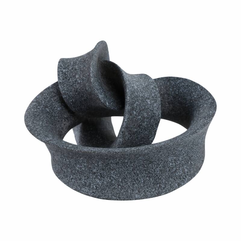 Resin Sculpture with Abstract Looped Decorative Stylish Art Object