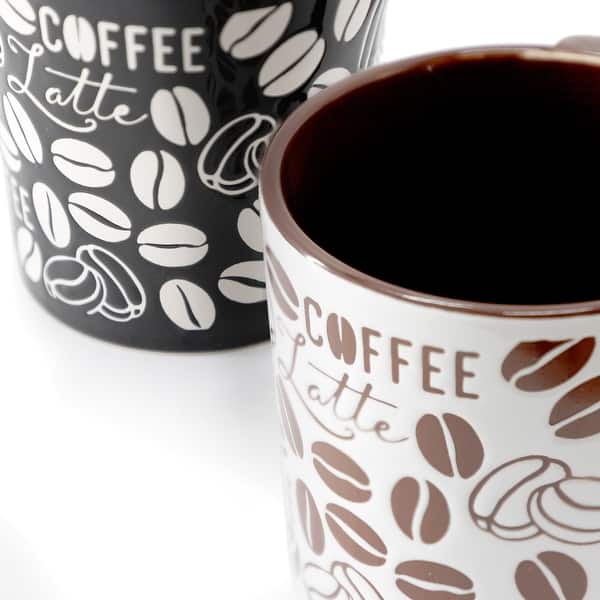 Mr. Coffee Set of 2, 18 Ounce Stoneware Mug Set - Brown