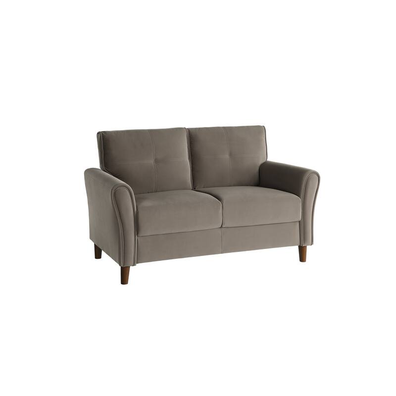 Ynes Brown Velvet Living Room Set