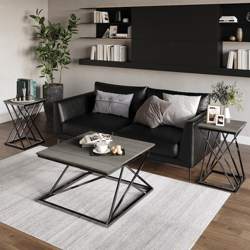 CraftPorch Sophisticated 3- Pieces Coffee Table Set