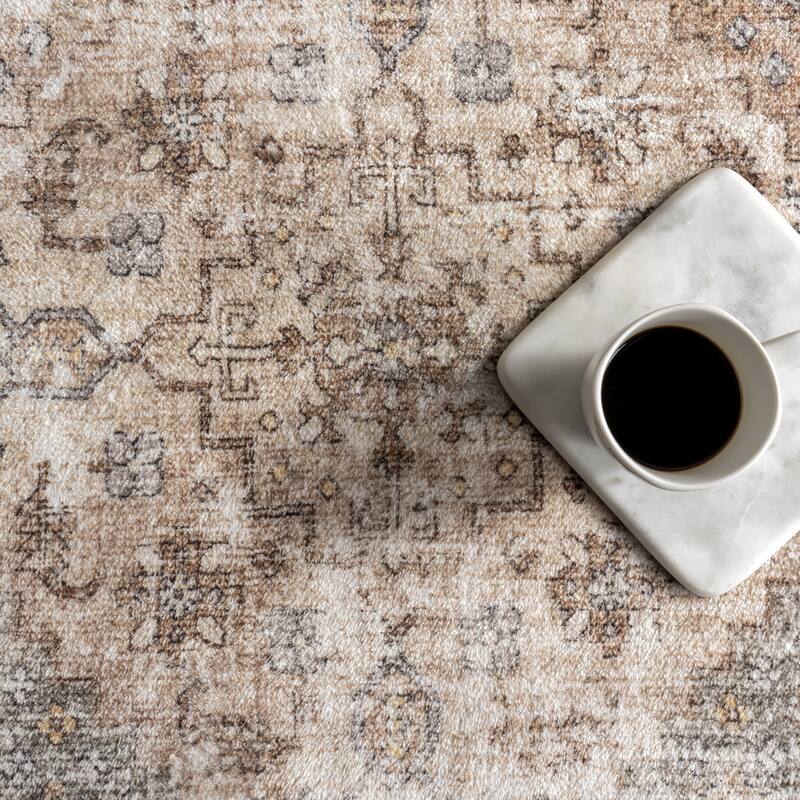 Nuloom Talita Medallion Machine Washable Area Rug