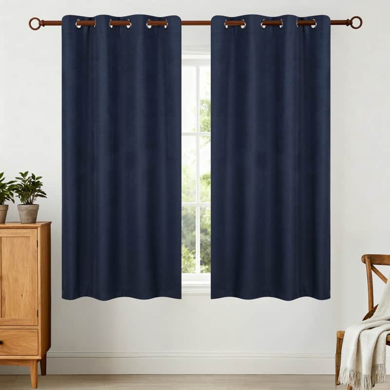 Superior Neal 100% Blackout Grommet Curtains, Set of 2 Panels
