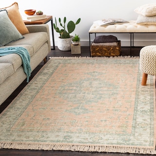 Artistic Weavers Elna Handmade Distressed Medallion Cotton Area Rug