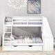 preview thumbnail 5 of 15, Twin over Full Bunk Bed with Trundle and Desk & 3 Drawers, White