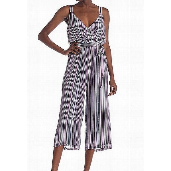 purple striped jumpsuit